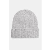 Medicine caciula din amestec de lana femei, culoarea gri, din tricot gros