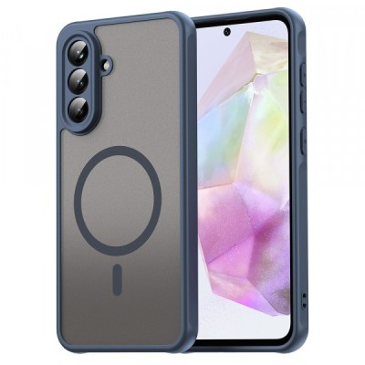 Husa MagSafe pentru Samsung Galaxy A36 A366, Techsuit, HaloFrost II, Bleumarin foto
