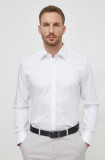 Cumpara ieftin BOSS cămașă din bumbac bărbați, culoarea alb, cu guler clasic, regular 50512842