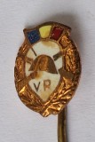 Veteran din al doilea razboi mondial - miniatura - insigna din anii 1970 ( Republica Socialista Romania)