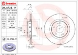 BREMBO 09.A738.11 PRIME LINE - UV Coated Disc frana
