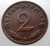2.665 GERMANIA WWII 2 REICHSPFENNIG 1939 G