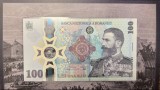 100 Lei 2024 Polymer, Romania UNC-185 de ani de la nasterea Regelui Carol I, Pliant+Plic BNR, seria 23131