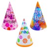 Coif Party Happy Birthday, inaltime cofi 16 cm, set 12 bucati, PRC