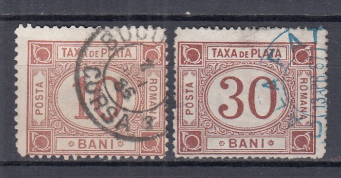 ROMANIA 1885 TAXE DE PLATA EMISIUNEA a II-a SERIE STAMPILATA