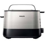 Prajitor de paine Philips Viva Collection HD2637/90, 950 W, 2 felii de paine, Argintiu