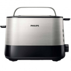 Prajitor de paine Philips Viva Collection HD2637/90, 950 W, 2 felii de paine, Argintiu