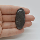Cabochon obsidian silver 44x21x6mm c46