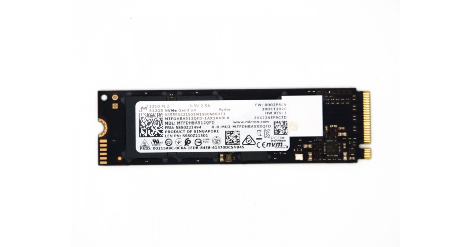 SSD Laptop Micron 2210, M.2 Gen3 x4 NVMe 512GB, MTFDHBA512QFD, DP/N ...