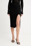 Silvian Heach fusta GEAMA culoarea negru, midi, creion, GPP25210LO
