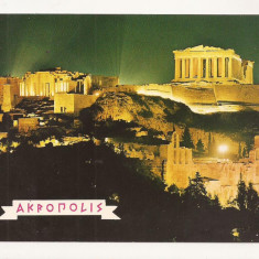 FA37-Carte Postala- GRECIA - Athens, Acropolis at night, necirculata