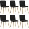 vidaXL Scaune de sufragerie 6 buc. negru material textil 3315546