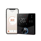 Termostat Inteligent de ambient, Centrala cu Rotita, Negru