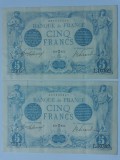franta 5 franci 1916 serii consecutive 206-207