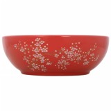 Cumpara ieftin Lavoar de blat, alb si rosu, rotund, &Phi;41x14 cm, ceramica