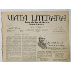 VIATA LITERARA , DIRECTOR G. MURNU , SAPTAMANAL , ANUL I , NR. 3 , 6 MARTIE , 1926