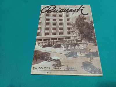 BUCUREȘTI *PLIANT TURISTIC INTERBELIC * AL. BĂDĂUȚĂ, AȘ. CICIO-POP * 14 foto
