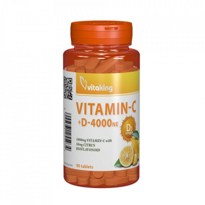 VIT.C 1000MG+VIT.D 4000MG+BIOFLAVONOIDE 90CPR foto