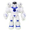 Robot inteligent Salamandra Kids, Trage cu Sageti, Efecte Luminoase si Sonore, Alb cu Albastru, 24 c