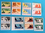 TIMBRE ROMANIA LP 544/1962 -PESCUITUL SPORTIV - Serie &icirc;n pereche -MNH, Nestampilat