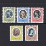 Italia 1974 - Portrete, artiști, personalitati, serie neuzata