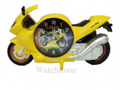 Ceas cu alarma galben MOTO GP PF006B foto