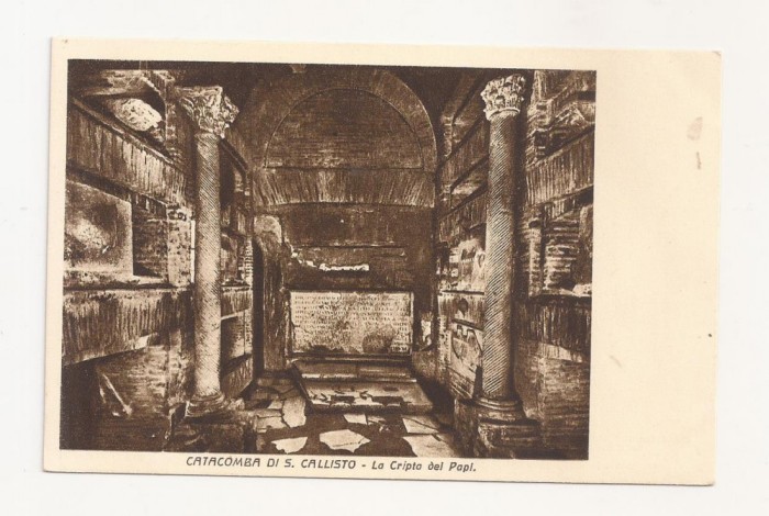 FV4-Carte Postala- ITALIA -Catacomba di S Callisto, necirculata