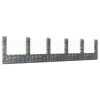 Coș gabion &icirc;n formă de U cu 6 st&acirc;lpi, 620x20x150 cm, fier