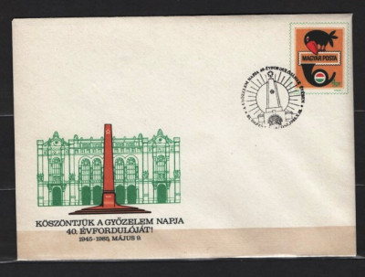 UNGARIA 1985 - ANIVERSARI. ARHITECTURA. FDC, Y3 foto