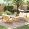 Set bistro 3 buc. Maro Lemn Solid de Acacia