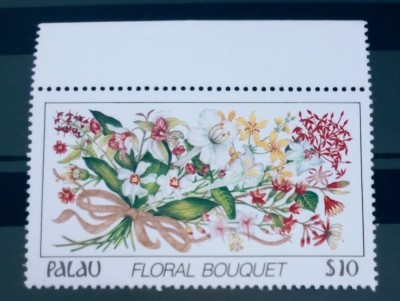Palau 1988 flori. Plante tropicale serie 1v nestampilata foto
