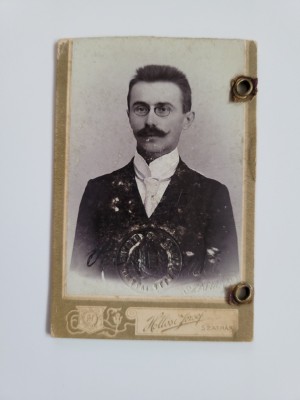 FOTOGRAFIE CDV PORTRET BULETIN, FOTOGRAF HOLLOSI JOZSEF SZATMAR, SATU MARE, 1880 foto