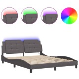 Cumpara ieftin Cadru de pat cu LED fara saltea, Zadar, gri, 160x200 cm