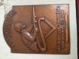 Placheta Mare Bronz 13 Septembrie -Ziua Pompierilor .