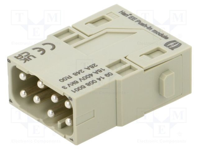 Conector HDC modul tată Han-Modular&reg; 8 PIN push-in 16A 400V HARTING