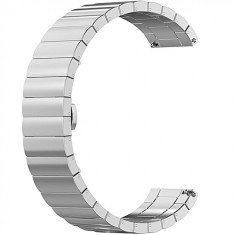 Curea metalica Smartwatch Samsung Galaxy Watch 46mm, Samsung Watch Gear S3, iUni 22 mm Otel Inoxidabil Silver Link Bracelet foto