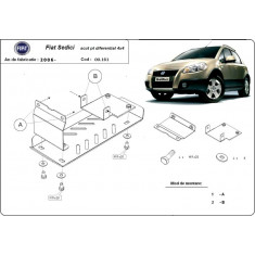 Scut metalic pentru diferential Fiat Sedici 2006-2015