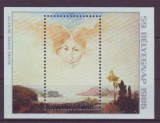 Ungaria 1986 - Ziua marcii postale, arta, colita neuzata