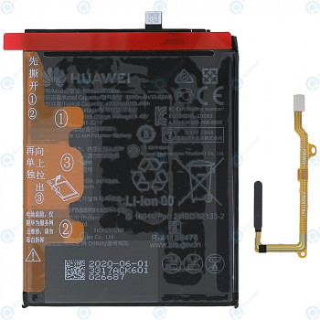 Huawei P40 Lite 5G (CND-N29A) Baterie HB466483EEW 4000mAh + Senzor amprentă digitală miezul nopții negru 02353SUR foto