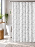 Cumpara ieftin Perdea Dus Marime 180 x 180 cm, Alb, Antialergica, Polipropilena 50%, Poliester 50%