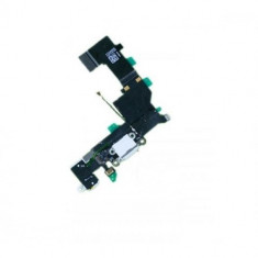 Banda Flex Mufa Incarcare iPhone 5s Cu Microfon Si Jack Audio Alb foto