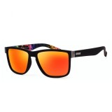 Ochelari de soare unisex, SG032, Negru/Portocaliu