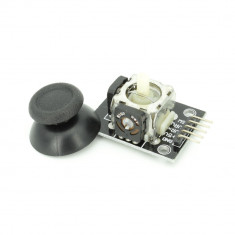 Modul Joystick 2 axe PS2 Biaxial Negru cu 5 pini pentru Arduino / PIC / AVR / ARM / STM32 Game Controller AL (FS00735) foto