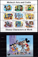 DB Disney St. Vincent Prietenii lui Mickey Meserii MS + SS MNH foto