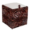 TABURET BOX - PRINT - CORP BLANA TIGRU/CAPAC IMITATIE PIELE DIVERSE CULORI - Visiniu 21902