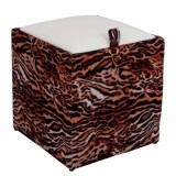 TABURET BOX - PRINT - CORP BLANA TIGRU/CAPAC IMITATIE PIELE DIVERSE CULORI - Visiniu 21902