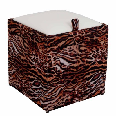 TABURET BOX - PRINT - CORP BLANA TIGRU/CAPAC IMITATIE PIELE DIVERSE CULORI - Albastru 21898 foto