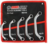 Set 5 chei inelare tip C 10-19mm 5bucati piese Chrome-Vanadium Cr-V (M58168)