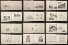 Album 1973 ARHITECTURA POPULARA din GORJ ilustrat Case Traditionale Romanesti lemn chirpici Sate Constructii Cule Troite Cioplituri decorative