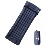 VidaXL Saltea de camping auto-gonflabilă, cu pernă, 1 persoană, gri